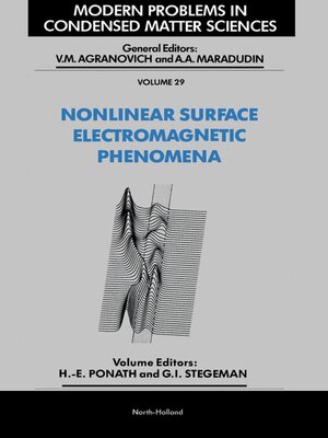 cover image of Nonlinear Surface Electromagnetic Phenomena